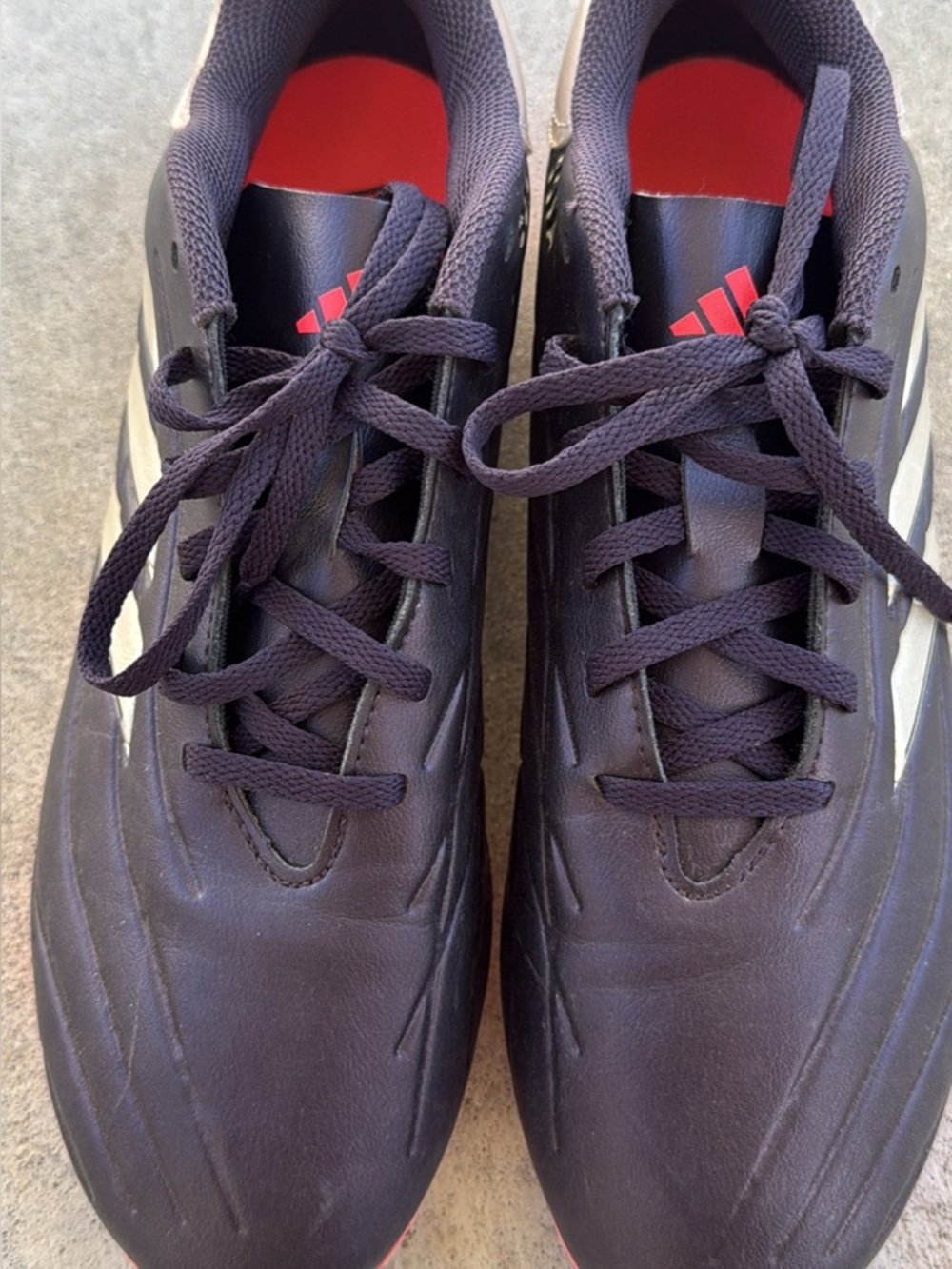 adidas Men's Navy Athletic Sneakers with Red Accents